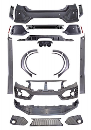 Honda Civic Sedan 2016-2021 Front Rear Bumper Conversion upgrade to Type R Style Look Body KIT