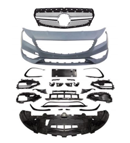 Mercedes Benz CLA250 W117 2014-2019 Front Body Bumper Conversion KIT upgrade to CLA45 AMG Style Look