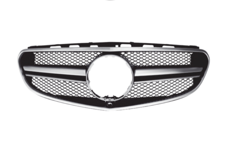 Mercedes Benz E-Class W212 Sedan 2014-2016 E63 AMG Style Front Grille Silver