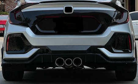 Honda Civic Sedan 2016-2021 Rear Bumper Conversion Type R Style Look ...