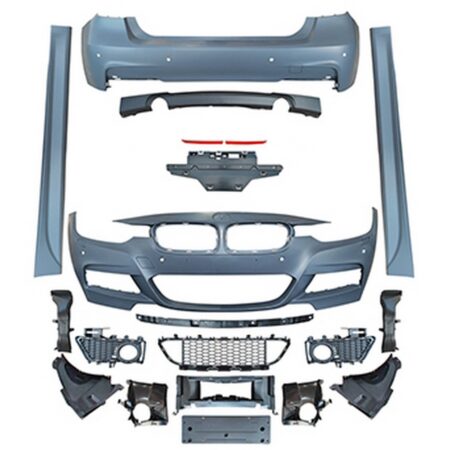 BMW 3 Series F30 2012-2018 Front Rear Bumper Conversion Body Kit to M-Tech Style Look