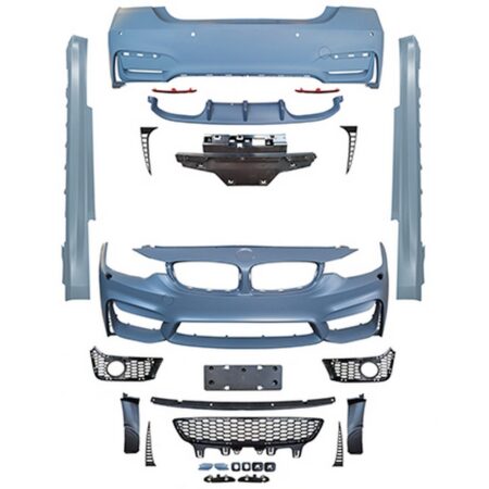 BMW 4 Series F32 F33 F36 2014-2020 Front Rear Bumper Conversion Body Kit to M4 Style Look