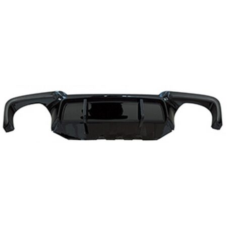 BMW 5 Series F10 2011-2016 Rear Diffuser Quad Outlet V Type Style Gloss Black