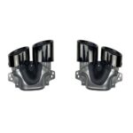 Mercedes Benz A-Class W177 2019-2022 Quad Exhaust Tips A45 AMG Style Black