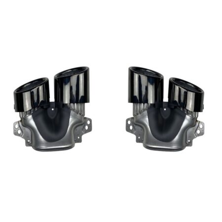 Mercedes Benz A-Class W177 2019-2022 Quad Exhaust Tips A45 AMG Style Black