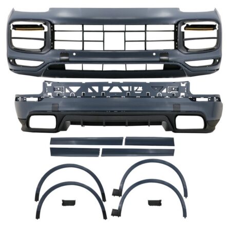 Porsche Cayenne 9Y0 2019-2023 (SUV) Front Rear Bumper Conversion Body KIT to Turbo / Aero Style