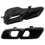 Mercedes Benz E-Class W213 2017-2020 Quad Exhaust Tips E63 AMG Style Black