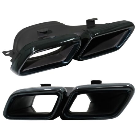 Mercedes Benz E-Class W213 2017-2020 Quad Exhaust Tips E63 AMG Style Black
