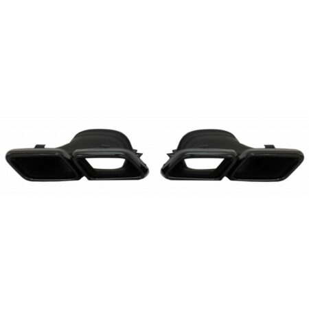 Mercedes Benz GLC-Class X253 2016-2022 GLC63 AMG Style Rear Tail Pipe Exhaust Tips Black