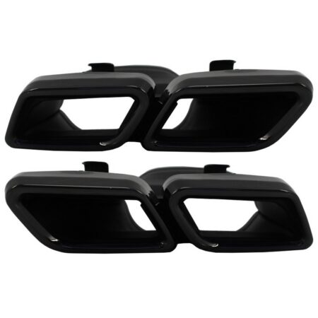 Mercedes Benz GLE-Class W166 2016-2019 GLE63 AMG Style Rear Tail Pipe Exhaust Tips Black