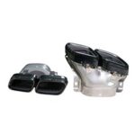 Mercedes Benz GLE-Class W167 2020-2023 Quad Exhaust Tips GLE63 AMG Style Black