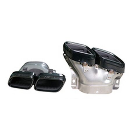 Mercedes Benz GLE-Class W167 2020-2023 Quad Exhaust Tips GLE63 AMG Style Black