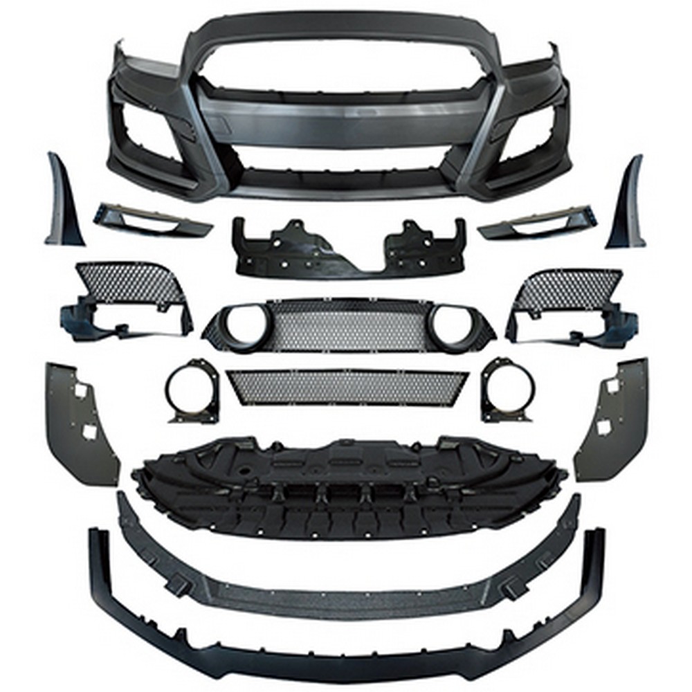 Ford Mustang GT500 2010-2014 Old to New GT500 Style Front Bumper ...