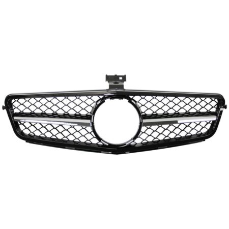 Mercedes Benz C-Class W204 2008-2014 AMG Style Front Grille Silver