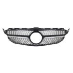 Mercedes Benz C-Class W205 2015-2018 Diamond Style Front Grille Black W/Camera Hole