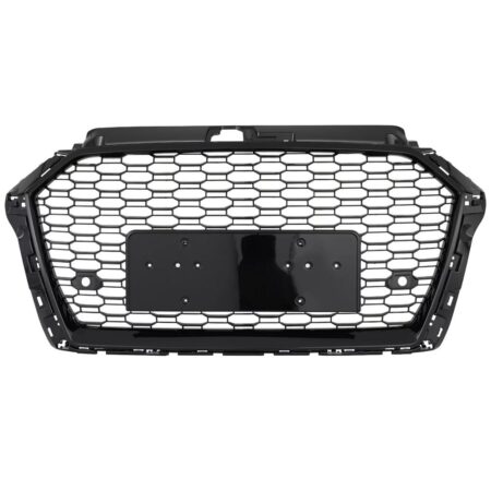 Audi A3 S3 8V 2017-2020 RS3 Style Front Grille Honeycomb with Black Trim