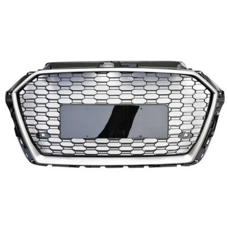 Audi A3 S3 8V 2017-2020 RS3 Style Front Grille Honeycomb with Chrome Trim