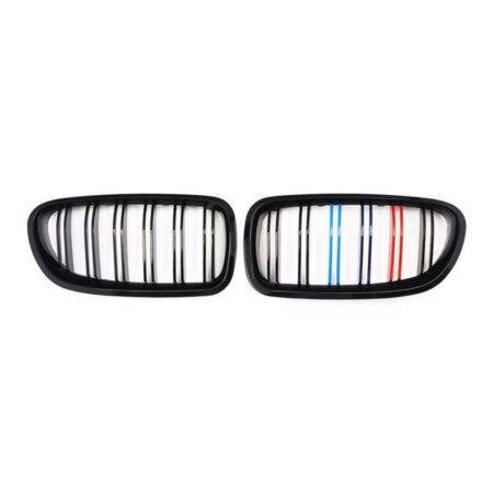 BMW 5 Series F10 2011-2016 M Style Dual Slat Front Grille Tri-Colour