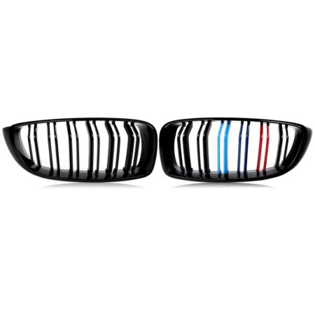 BMW 4 Series F32 F33 F36 2014-2020 M Style Dual Slat Front Grille Tri-Colour