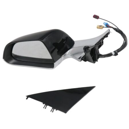 Left Door Mirror Black Chrome for Tesla Model 3 2017-2023